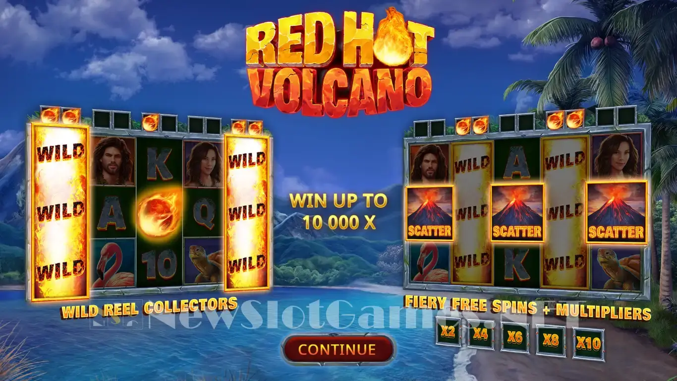 Red hot volcano