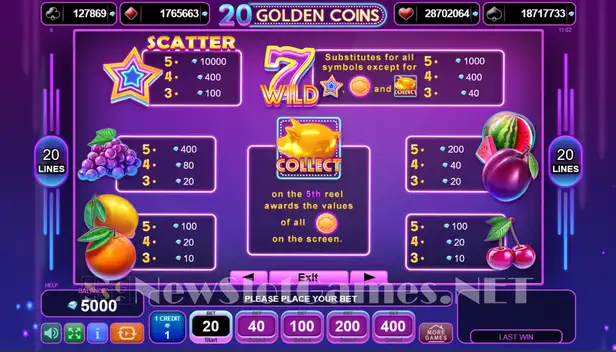 20 golden coins