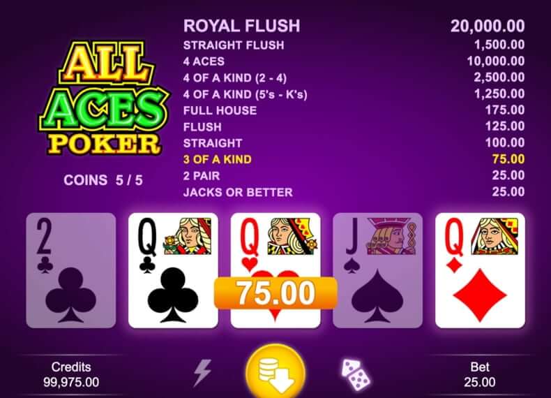 All aces poker