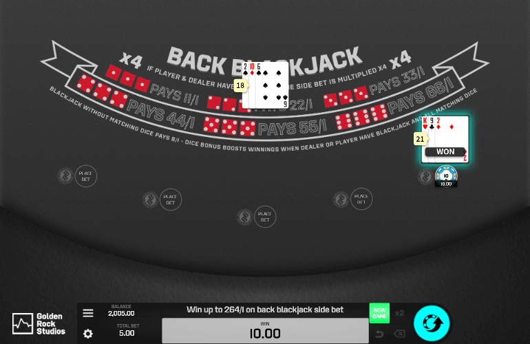 Back blackjack