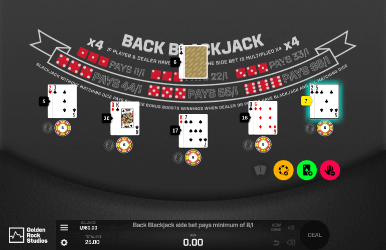 Back blackjack