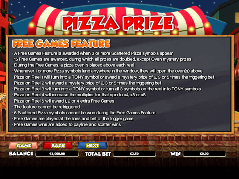 Pizza prize