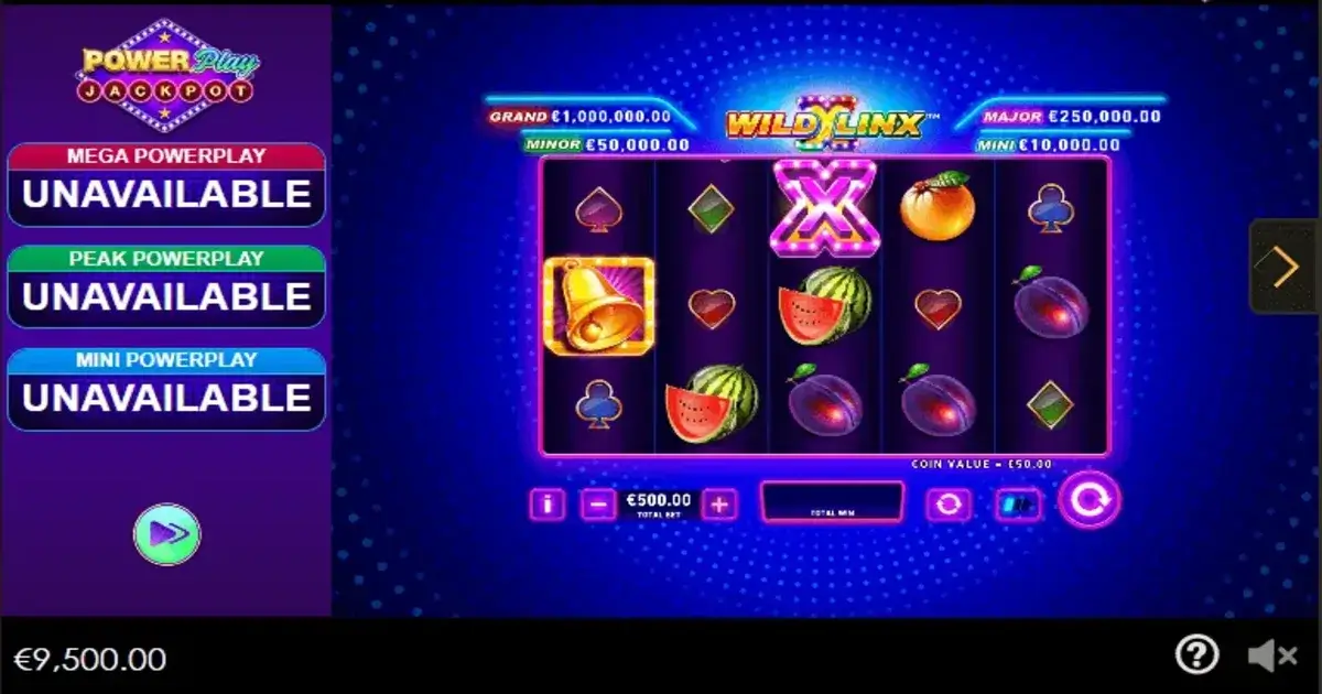 Wild linx powerplay jackpot